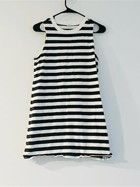 Old Navy Black and White Striped Mini Dress